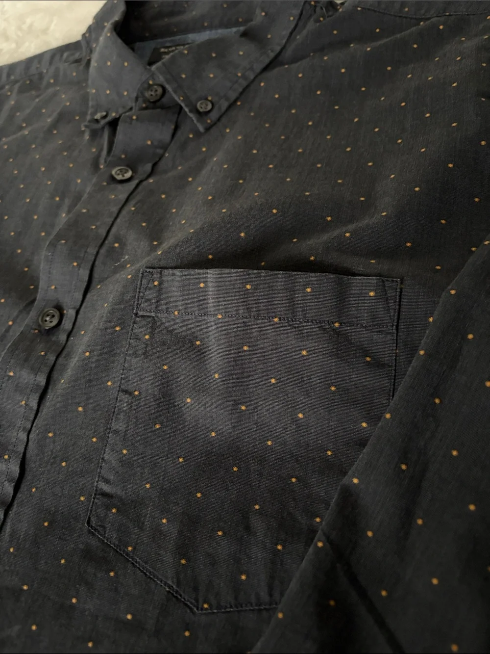 Banana Republic Button Down Shirt | Soft Wash/Standard Fit | Navy Dot | Men’s XL